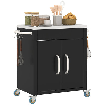 Outdoor BBQ Stand With Stainless Steel Top, Pizza Oven Table, Black Outdoor Grill Carts at Gallery Canada