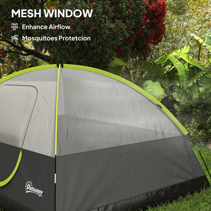 Pop Up Camping Tent, 3-4 Person, Waterproof Dome Tent, Mesh Window Camping Tents at Gallery Canada