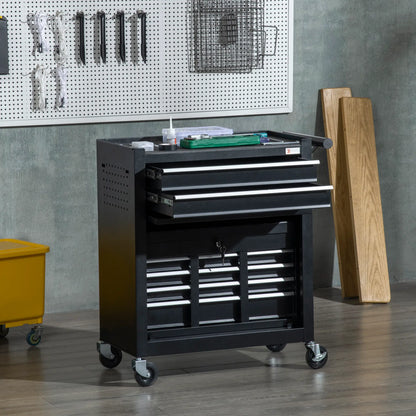 6-Drawer Tool Chest, 4 Wheels, Lockable Rolling Storage Cabinet, Black Tool Organizers at Gallery Canada