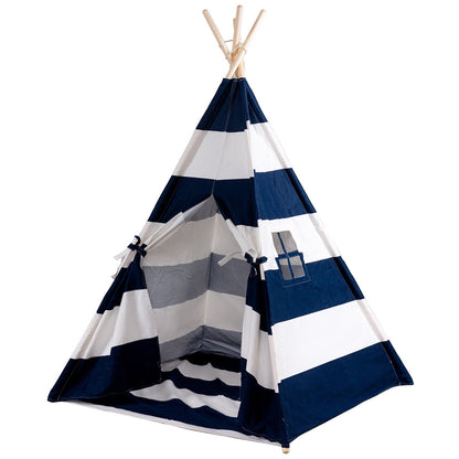 5' White & Blue Portable Indian Children Sleeping Dome Play Tent, Blue Play Tents & Playhouse at Gallery Canada