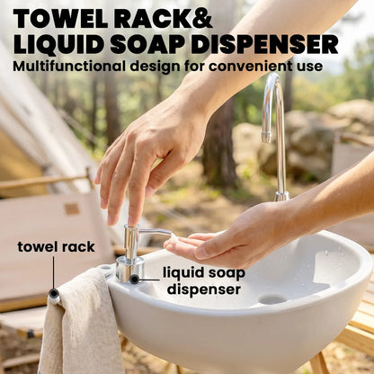 Portable Camping Sink, 17L Water Tank, Soap Dispenser, Towel Holder Camping Sinks at Gallery Canada