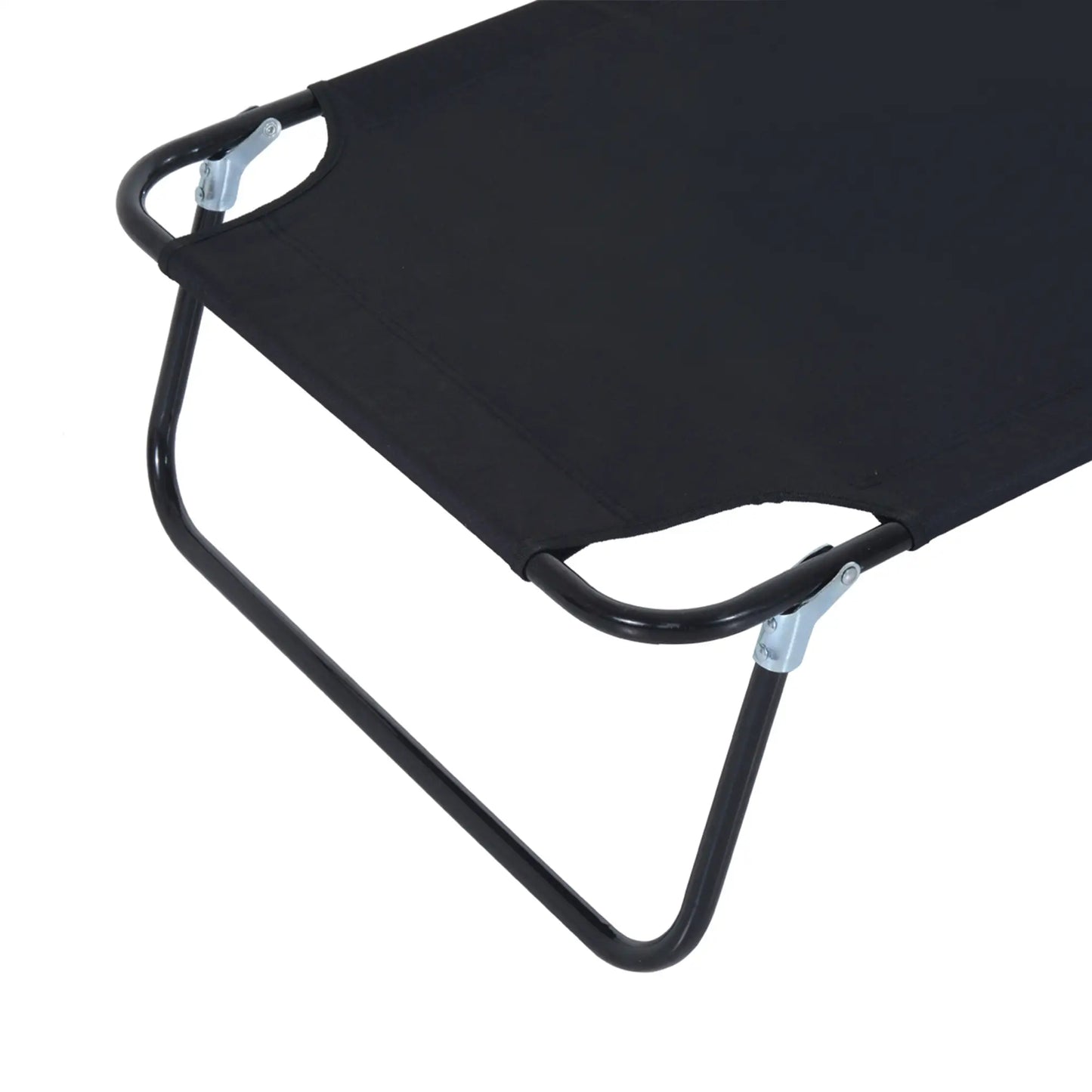 Adjustable Outdoor Lounge Chair, Folding Chaise with Face Hole, Black Lounger Chairs at Gallery Canada