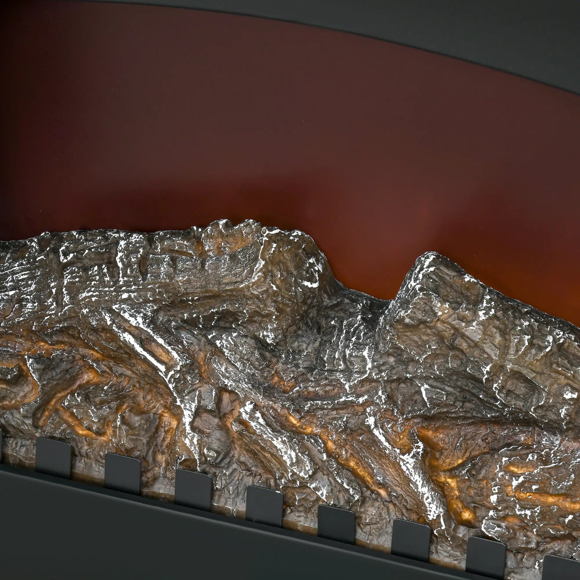 Electric Fireplace Stove Heater with LED Fire Flame Effect, Double Door, Freestanding &; Portable with Overheat Protection, 750W/1500W, Black Electric Fireplaces at Gallery Canada