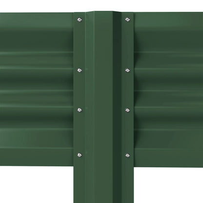 Lit de jardin surélevé vert de 31,5", étagère de rangement, jardinière surélevée, vert
