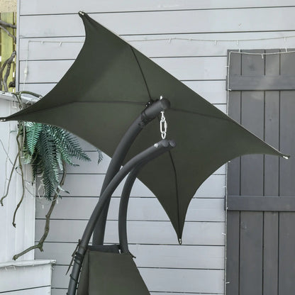 Floating Chaise Lounge, Outdoor Swing Chair, Hammock w/ Stand, Charcoal Grey Patio Swings with Stand at Gallery Canada