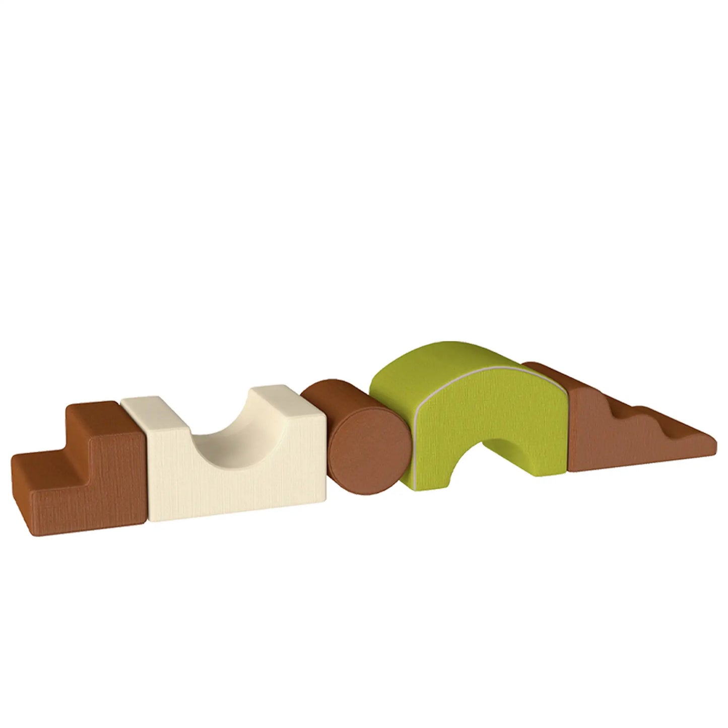 5-Piece Foam Climbing Blocks, Non-Slip, Washable Cover for Crawling