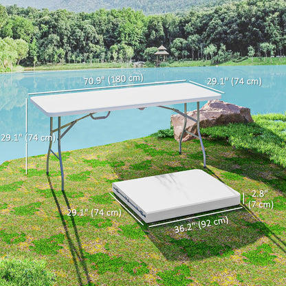 6ft Folding Table, Portable Plastic Camping Table, Outdoor Indoor Picnic Picnic Tables & Camping Chairs at Gallery Canada