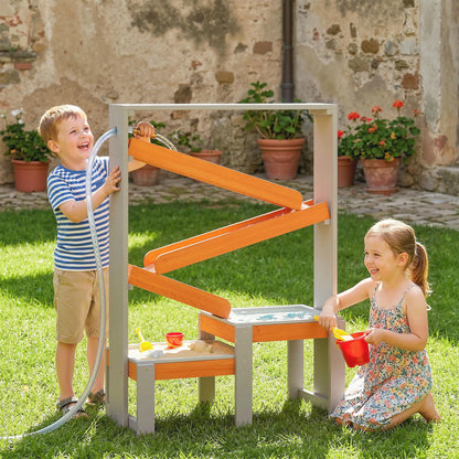 Wooden Sand And Water Table, Sensory Table With Waterway Track, Grey Sandboxes & Accessories at Gallery Canada