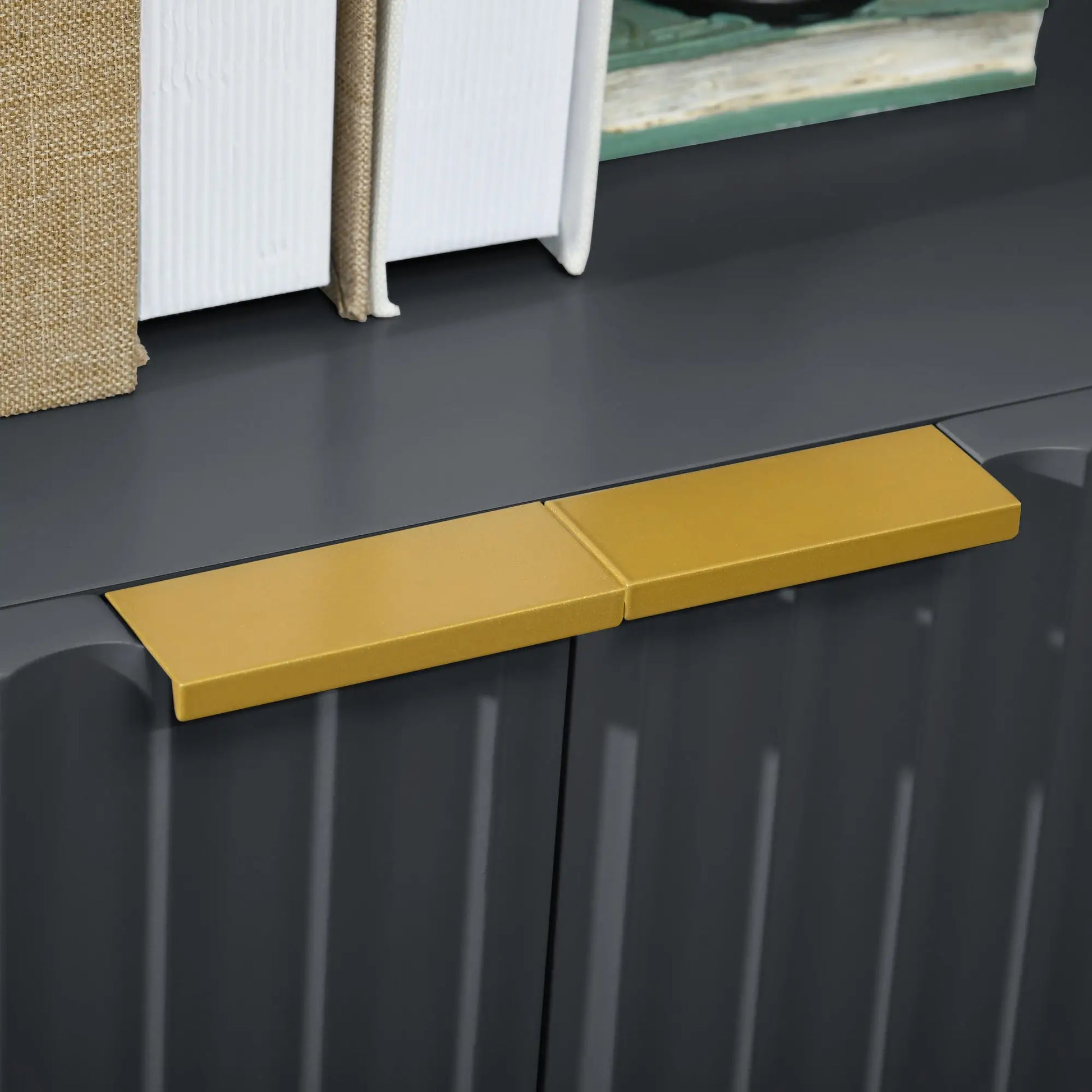 Modern Storage Cabinet, Sideboard Buffet, Gold Legs, Black Storage Cabinets at Gallery Canada