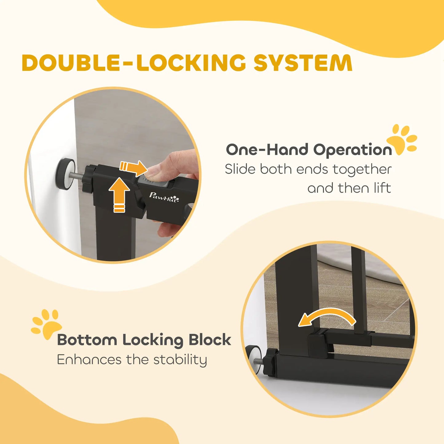 30"-52" Extra Wide Pet Gate, Small Door, 30"H, Black Houses, Kennels & Pens at Gallery Canada