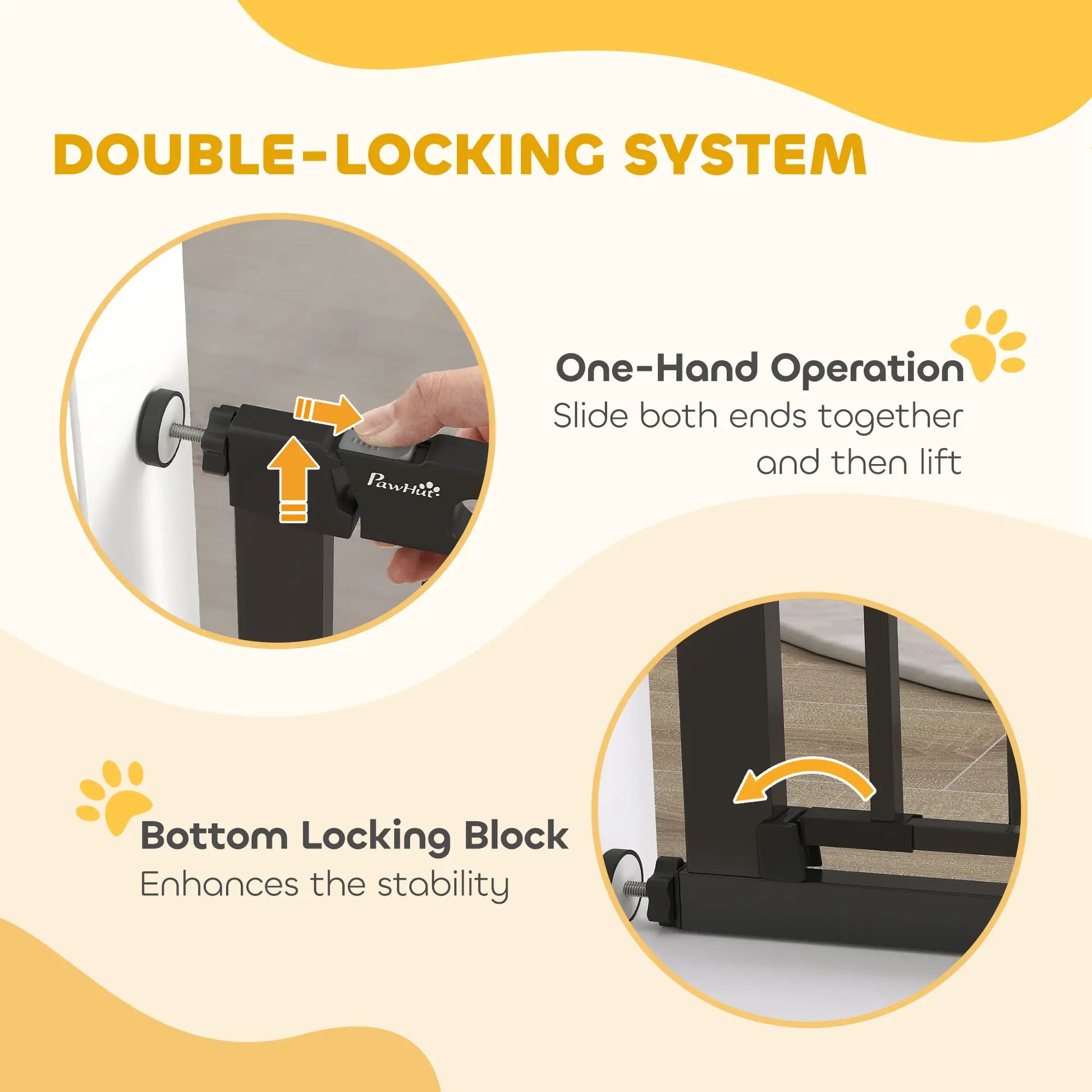 30"-52" Extra Wide Pet Gate, Small Door, 30"H, Black Houses, Kennels & Pens at Gallery Canada