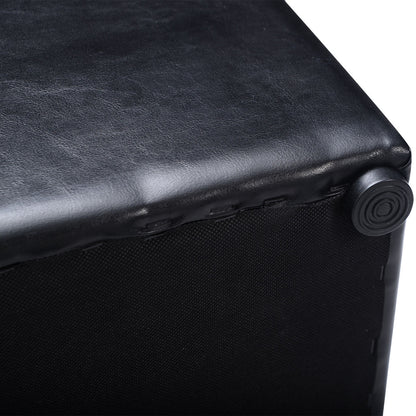 Foldable Cube Ottoman Pouffe Storage Seat, Black Ottomans at Gallery Canada