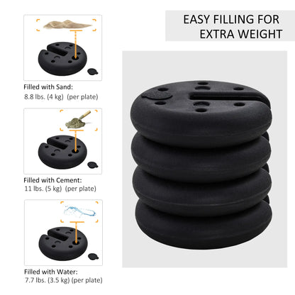Set of 4 Party Tent Canopy Weight Plates, Gazebo Anchor Base Weights Umbrella Bases at Gallery Canada