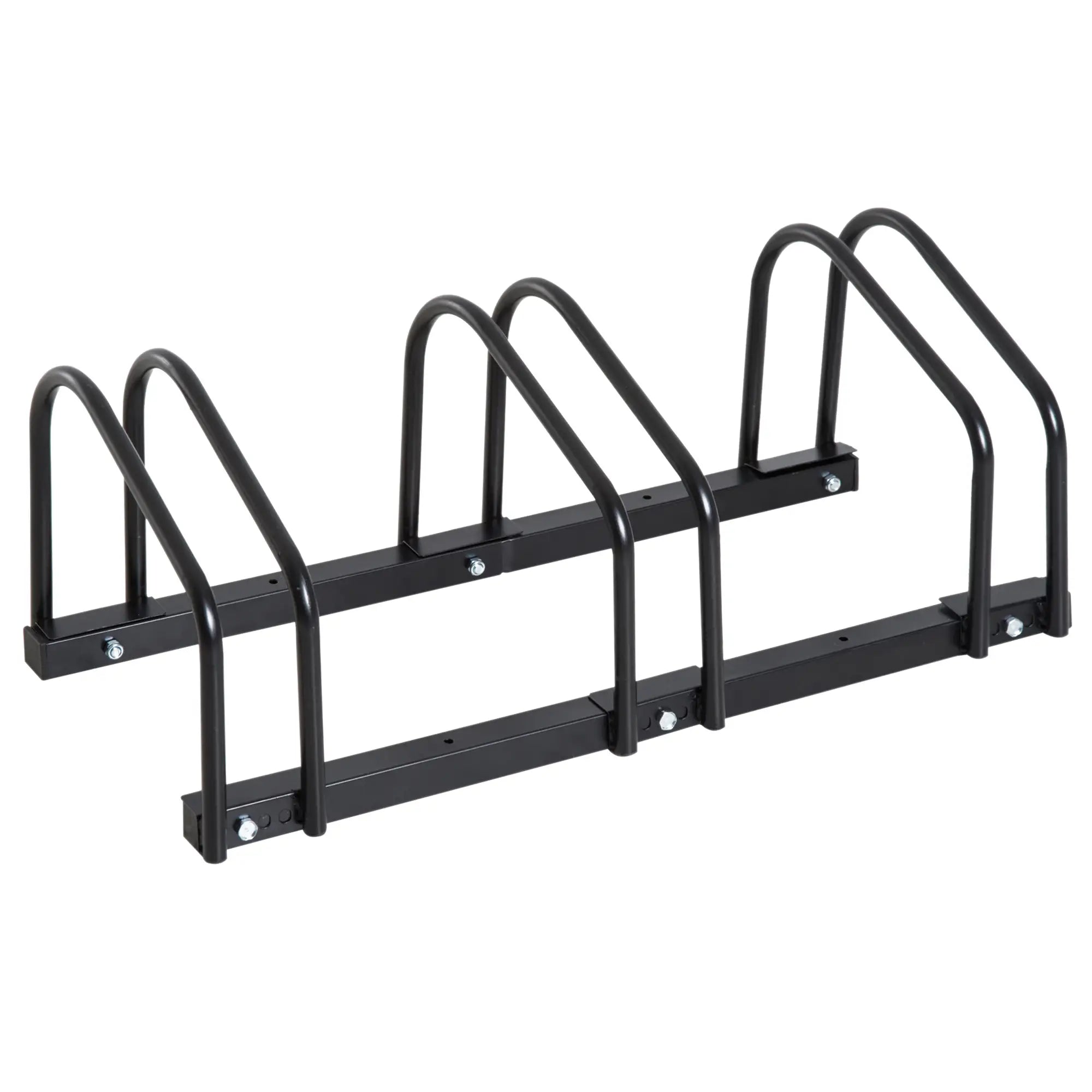 3-Bike Floor Parking Rack, Cycling Storage Stand, Black Bike Parking Stands at Gallery Canada