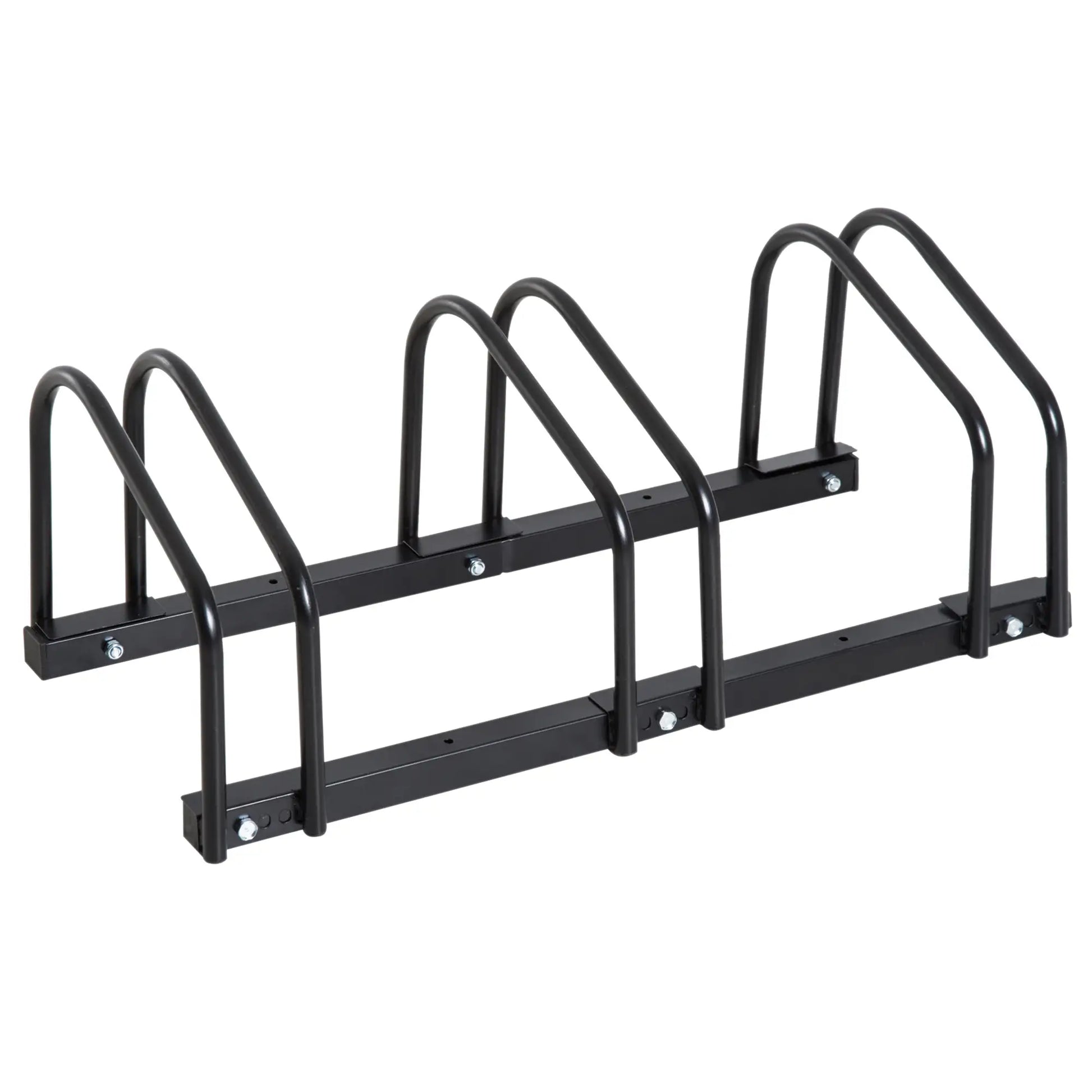 3-Bike Floor Parking Rack, Cycling Storage Stand, Black Bike Parking Stands at Gallery Canada