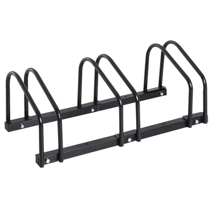 3-Bike Floor Parking Rack, Cycling Storage Stand, Black Bike Parking Stands at Gallery Canada