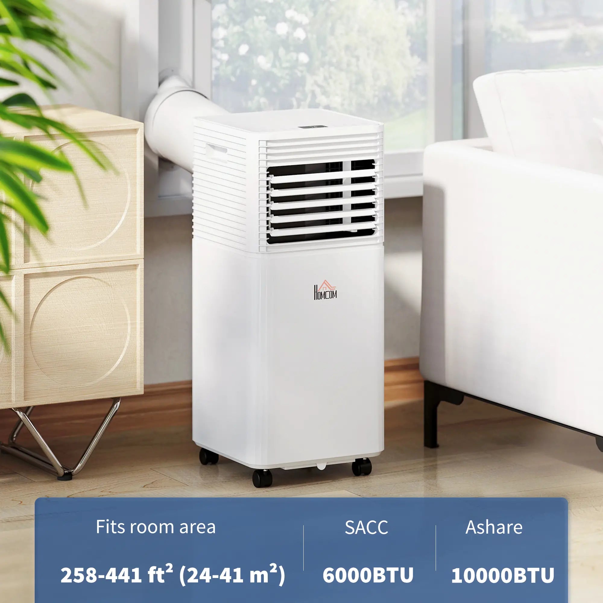 10000 BTU Portable Air Conditioner, Fan, Dehumidifier, Remote, 24H Timer, White Air Conditioner at Gallery Canada