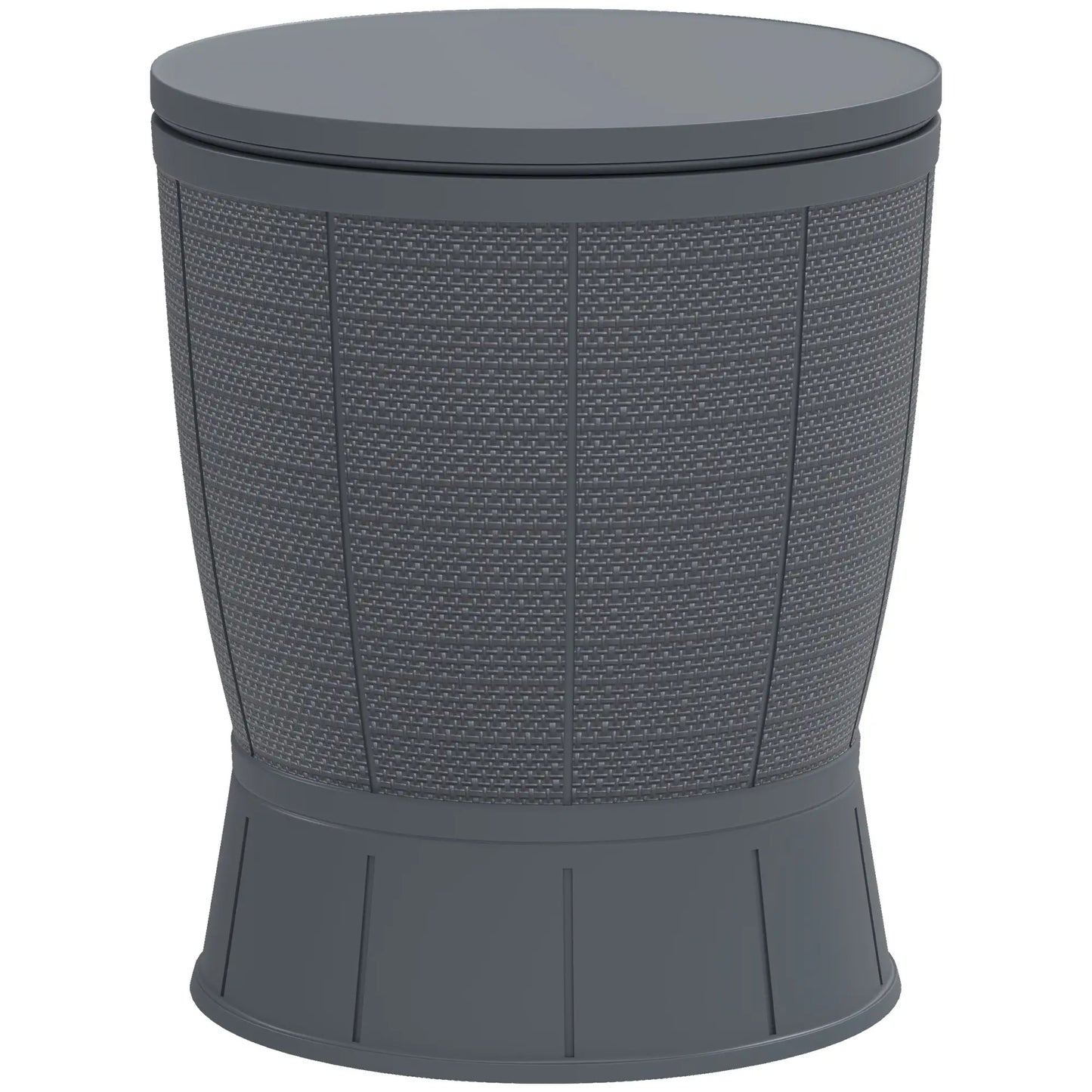 11 Gallon Patio Cooler Side Table, Adjustable Height, Drainage Plug, Grey Patio Side Tables Grey at Gallery Canada