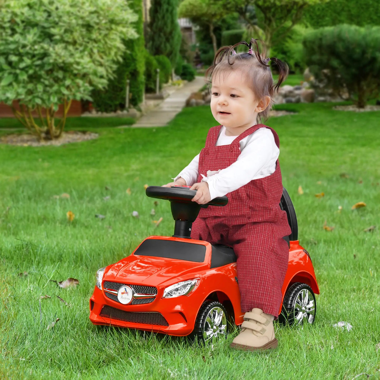 Voiture à pousser pour enfants, jouet de glisse au pied, rouge