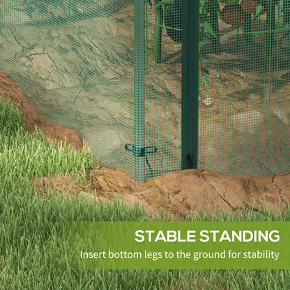 Galvanized Steel Crop Cage, Plant Protection Tent, 4' x 4', Green Walk In Greenhouses at Gallery Canada