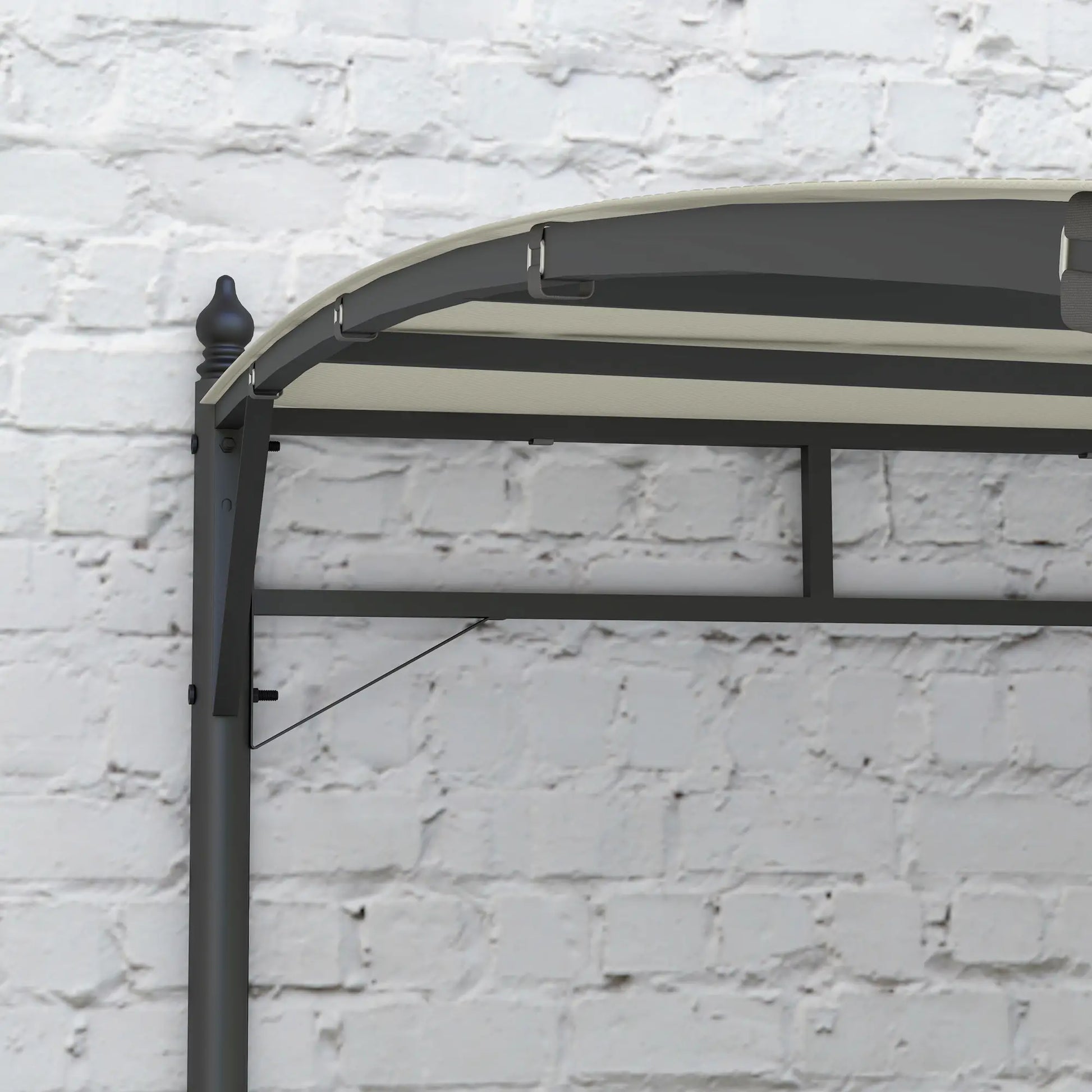 10' x 13' Outdoor Pergola, UV30+ Canopy, Steel Frame, Cream White Pergolas at Gallery Canada