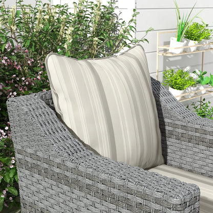 Seat Cushion Back Pillows Set of 2, Patio Chair Cushions, Indoor Outdoor, Grey Patio Chair Cushions at Gallery Canada