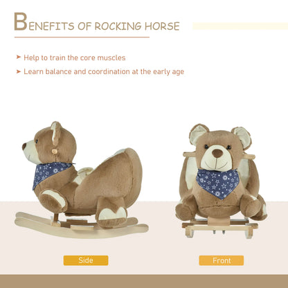 Kids Rocking Horse Toy, Bear Style, Soft Plush, 18-36 Months Rocking Horses at Gallery Canada