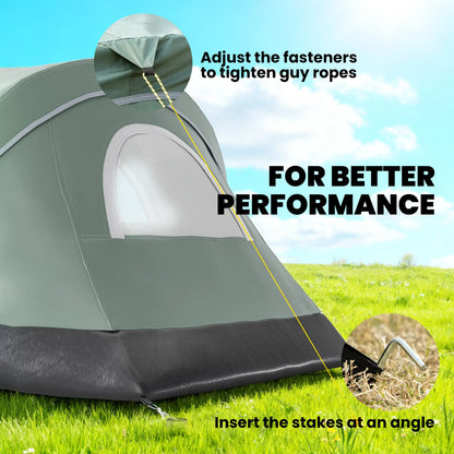 5-6 Person Family Tent, With Lighting Hook, Carrying Bag, Green Camping Tents at Gallery Canada