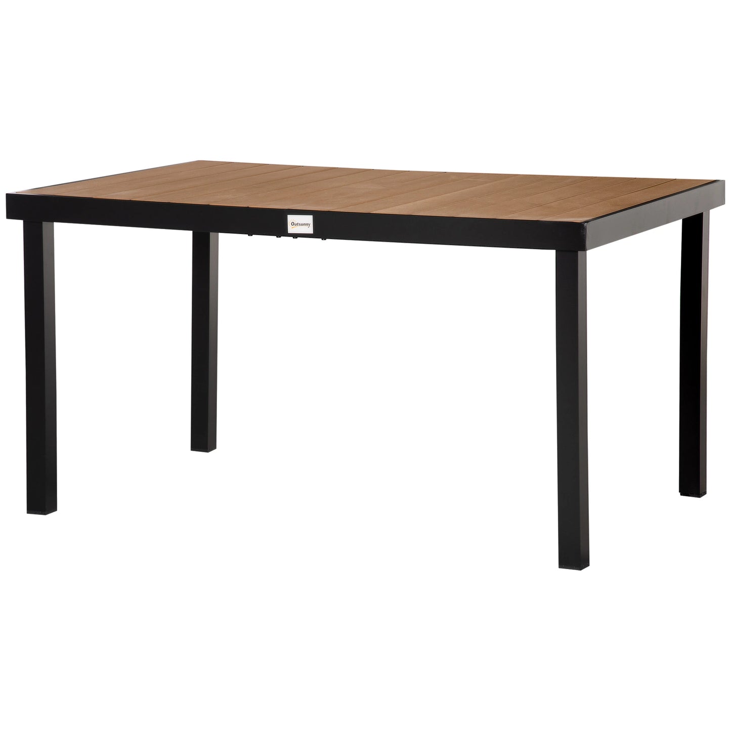 Aluminum Outdoor Dining Table, 55" L x 35.5" W x 29.25" H, Natural Patio Dinning Tables Natural at Gallery Canada