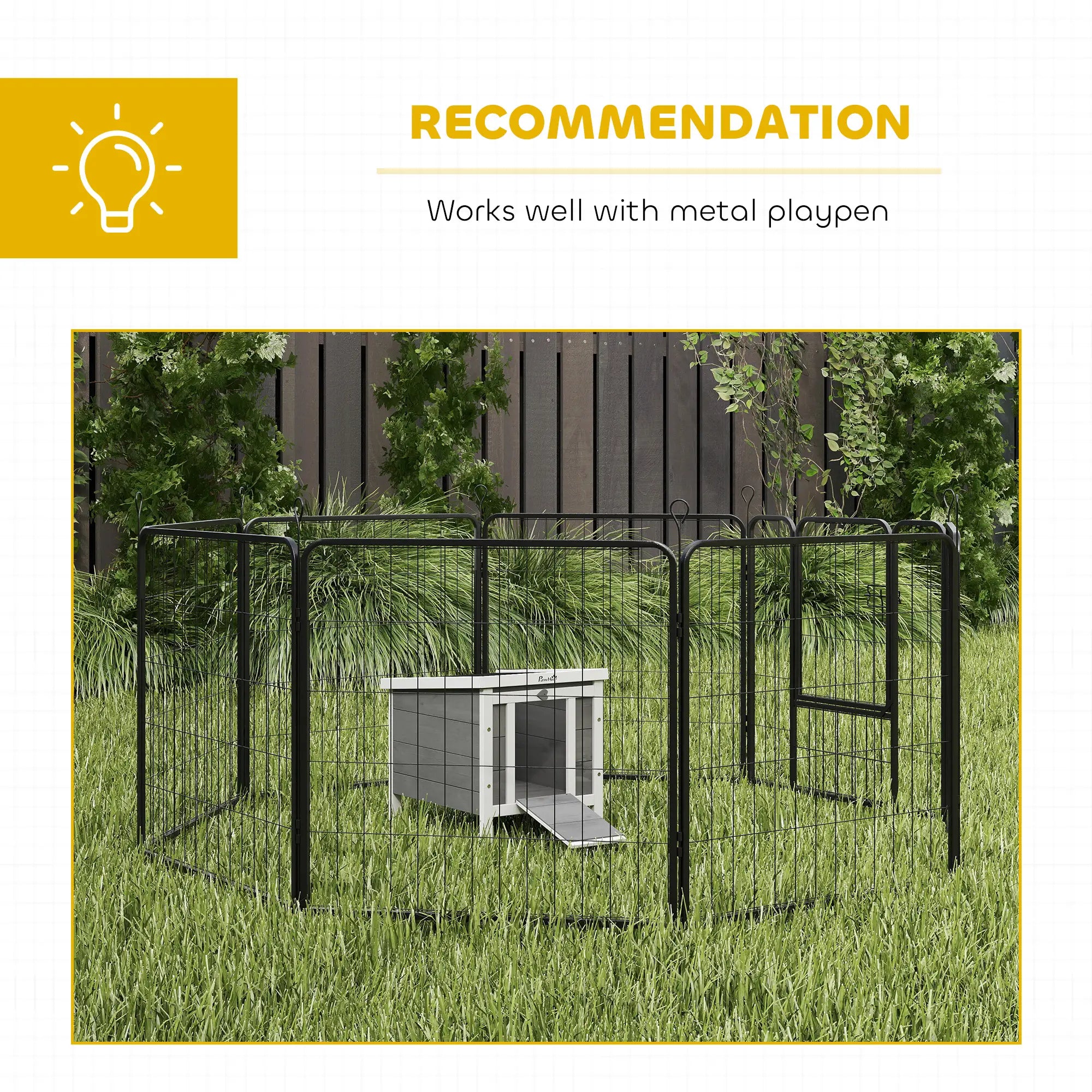 Wooden Rabbit Hutch, Bunny Cage, Outdoor Cat House, 20