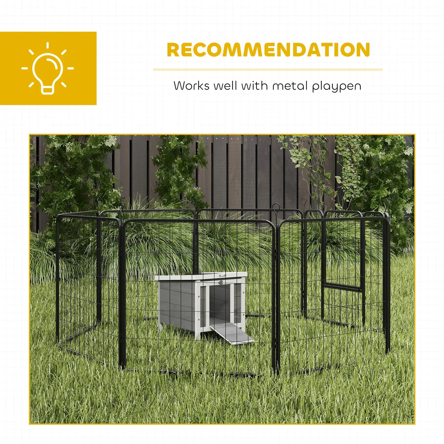 Wooden Rabbit Hutch, Bunny Cage, Outdoor Cat House, 20"x16.5"x17", Grey Rabbit Hutch at Gallery Canada
