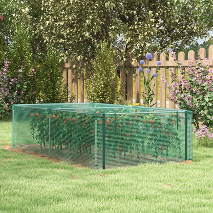 Cage de protection pour plantes 8,1' x 4,1', porte à fermeture éclair enroulable, cadre en acier galvanisé