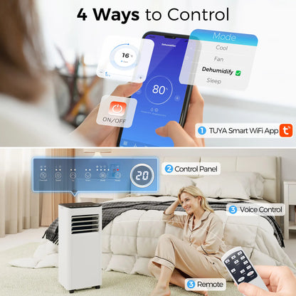 8000 BTU Portable AC, Dehumidifier, Fan, WiFi Voice Remote, 344 Sq. ft Air Conditioner at Gallery Canada