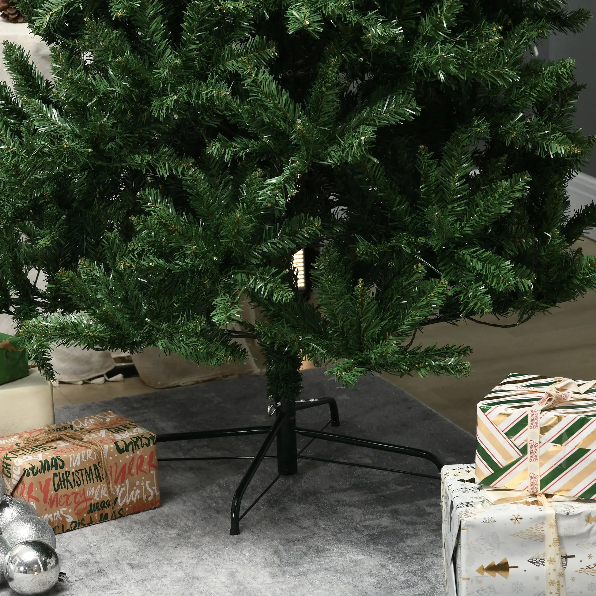 7.5 Ft Prelit Artificial Christmas Tree, Warm White LED, Green Pre Lit Christmas Trees at Gallery Canada