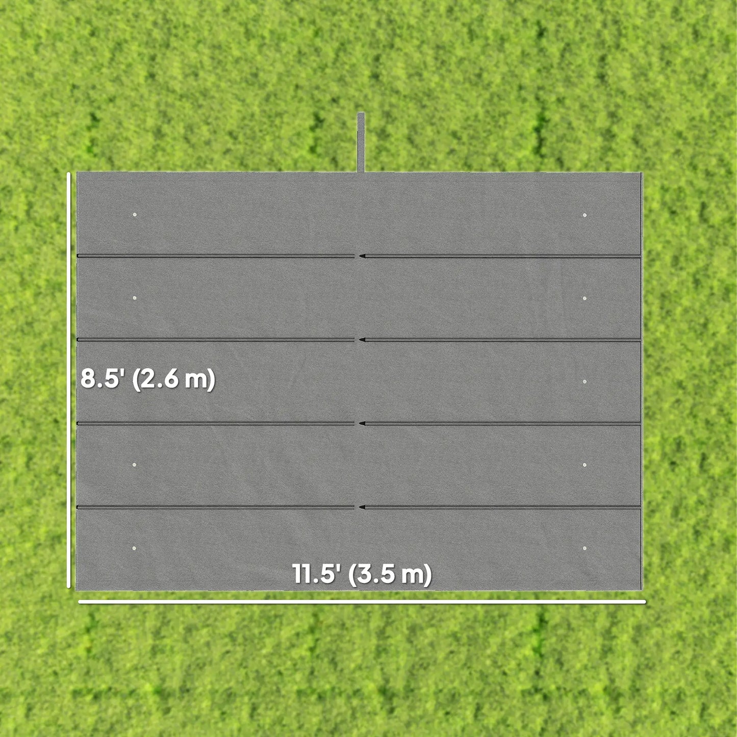 8.5' x 11.5' Pergola Canopy Replacement, Fit 10' x 13' Frame, Light Grey Gazebo Canopy Replacement at Gallery Canada