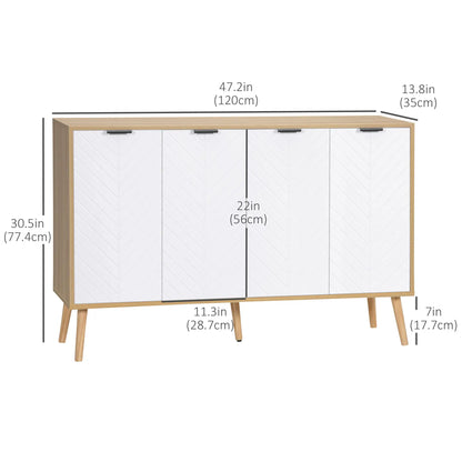 Modern Sideboard, Dining Cabinet with Adjustable Shelves, Natural Bar Cabinets at Gallery Canada