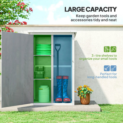 29.9x21.7x45.3 Inch Garden Storage Shed, Asphalt Roof, Shelves, Grey Sheds at Gallery Canada