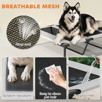 Elevated Dog Bed With Removable Canopy, Portable Pet Cot, 48" x 36" x 37" Elevated Dog Beds at Gallery Canada