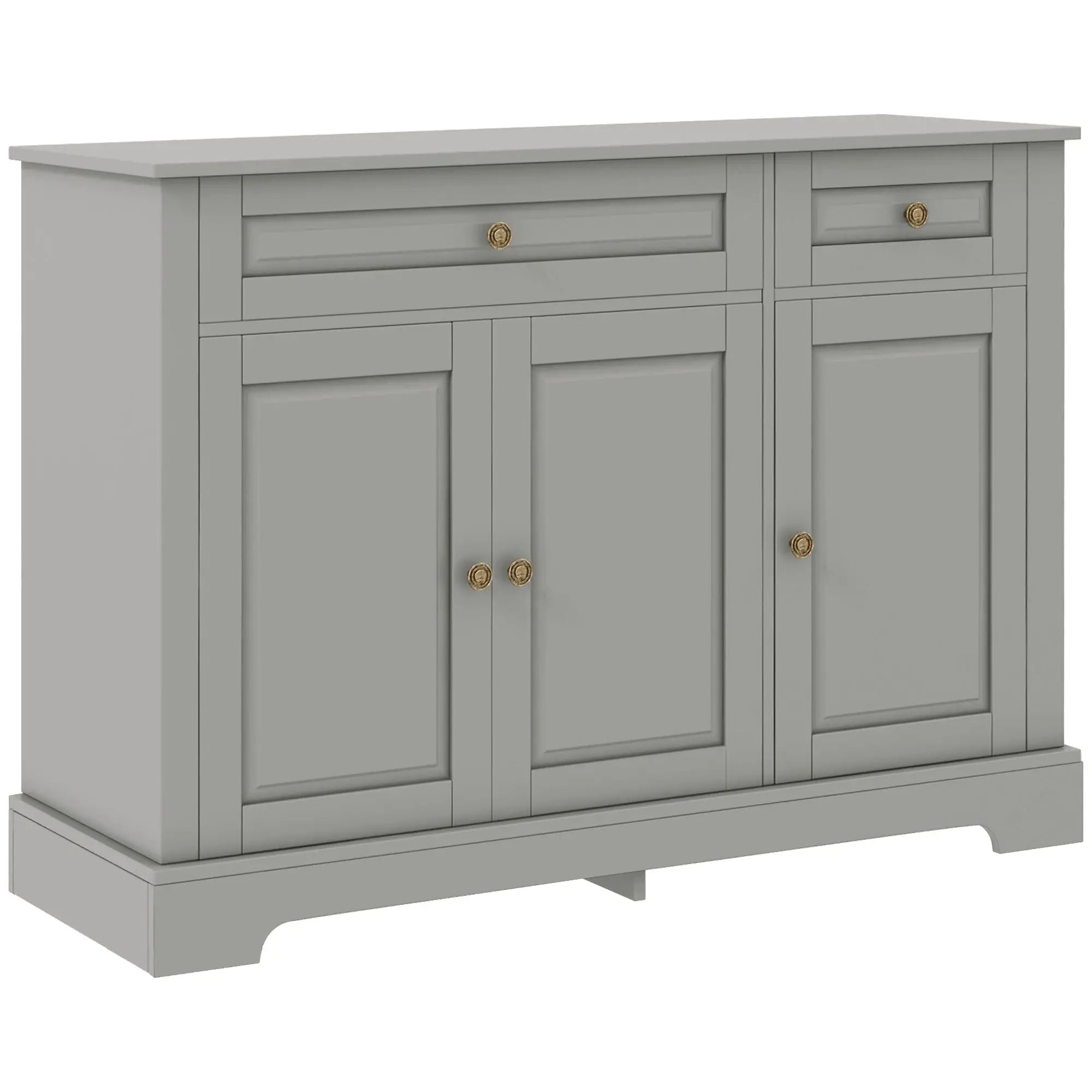 Modern Sideboard Cabinet, 2 Drawers, Adjustable Shelves, Dining Room, Grey Bar Cabinets Grey at Gallery Canada