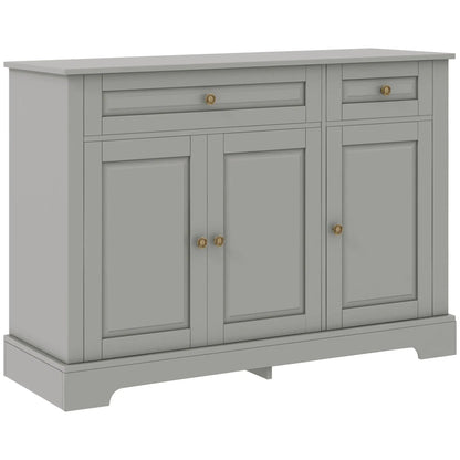 Modern Sideboard Cabinet, 2 Drawers, Adjustable Shelves, Dining Room, Grey Bar Cabinets Grey at Gallery Canada