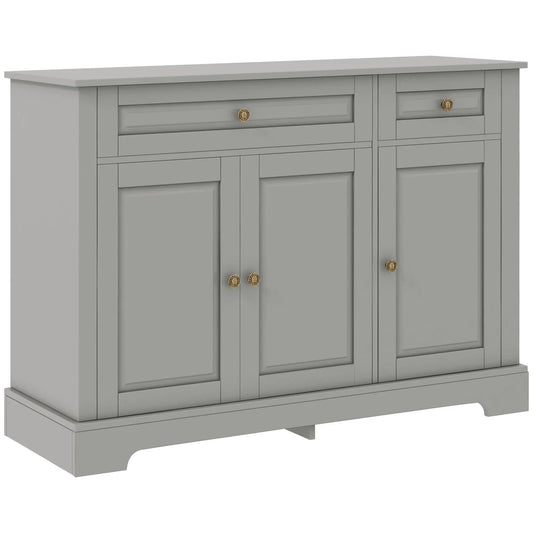 Modern Sideboard Cabinet, 2 Drawers, Adjustable Shelves, Dining Room, Grey Bar Cabinets Grey at Gallery Canada