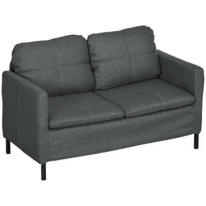 53" 2 Seat Sofa, Upholstered Two Seater Couch, Dark Grey 2-Seater Sofas at Gallery Canada