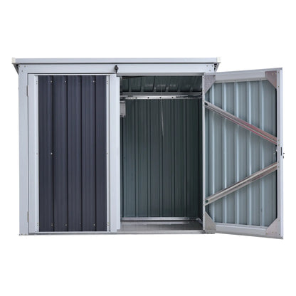 5ft x 3ft Outdoor Garbage Bin Storage Shed, Lockable Doors, Black Sheds at Gallery Canada