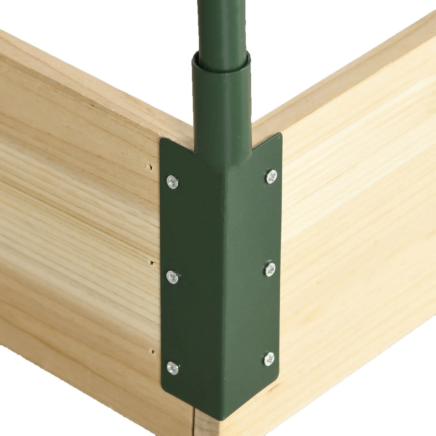 12 Pocket Raised Garden Bed, Greenhouse with Roll Up Windows, 4' x 3' x 2', Natural Wood Raised Garden Beds at Gallery Canada