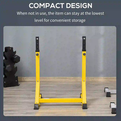 Dip Station, Parallel Bar, 10 Adjustable Height, Home Gym, Yellow Power Towers at Gallery Canada