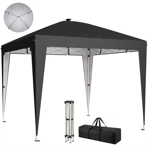10 x 10 ft Pop Up Canopy Tent, UPF 50+ Instant Portable Shelter, Black