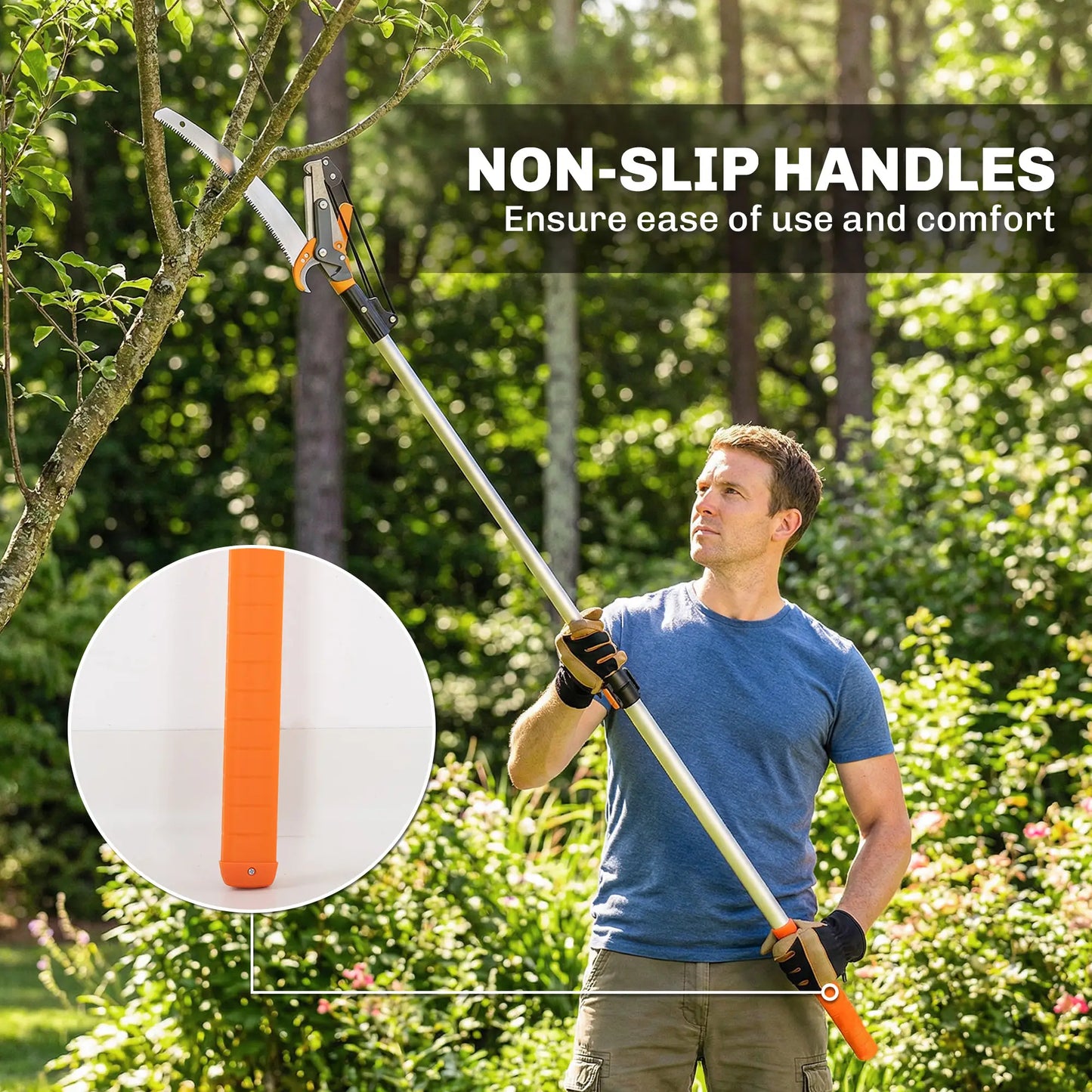 2-In-1 Manual Pole Saw, Hand Pruning Saw, 6.5ft Telescopic Pruner Garden Accessories at Gallery Canada