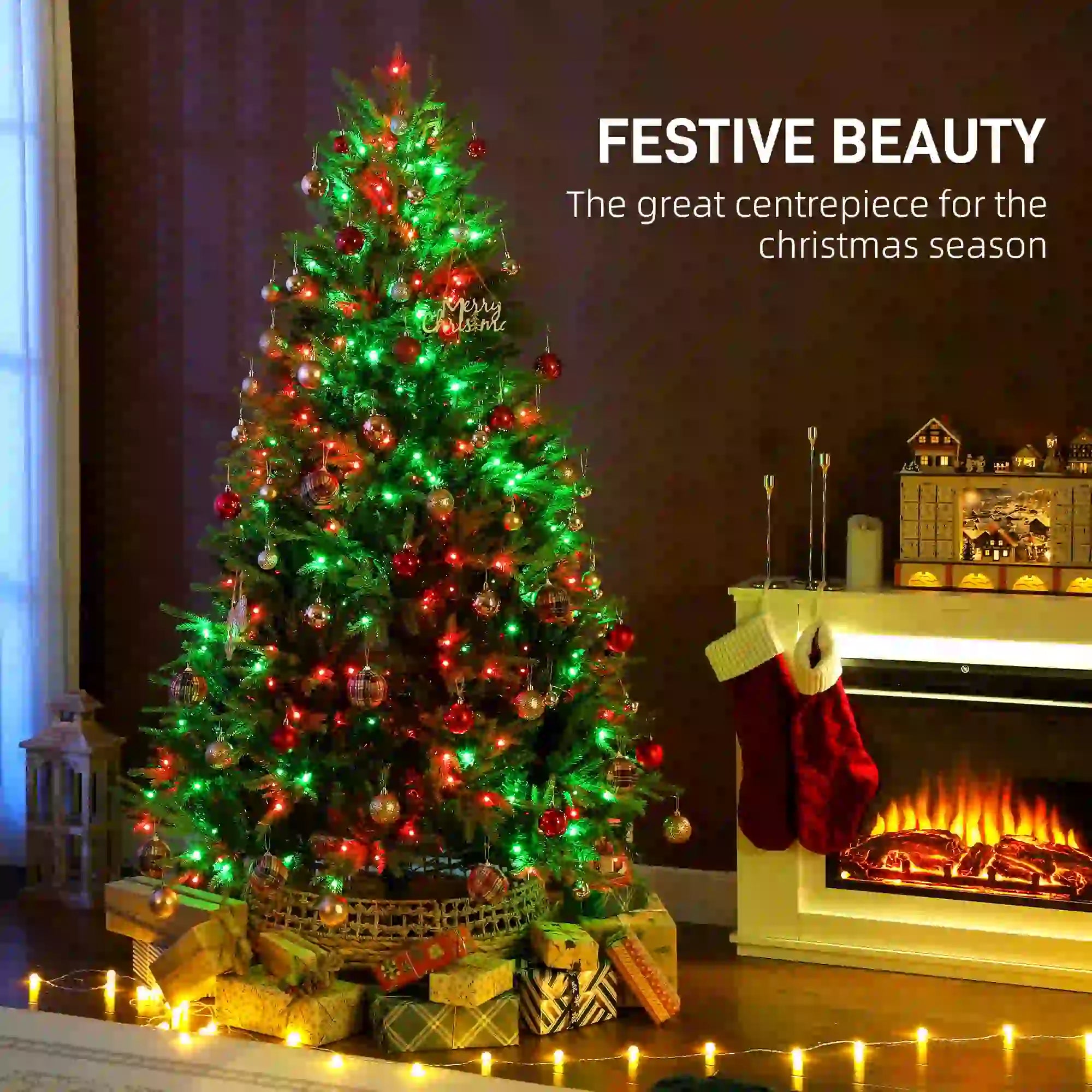 6.5ft Christmas Tree, Synchronized LEDs, DIY, Frasier Fir, Remote, Timer Artificial Christmas Trees at Gallery Canada