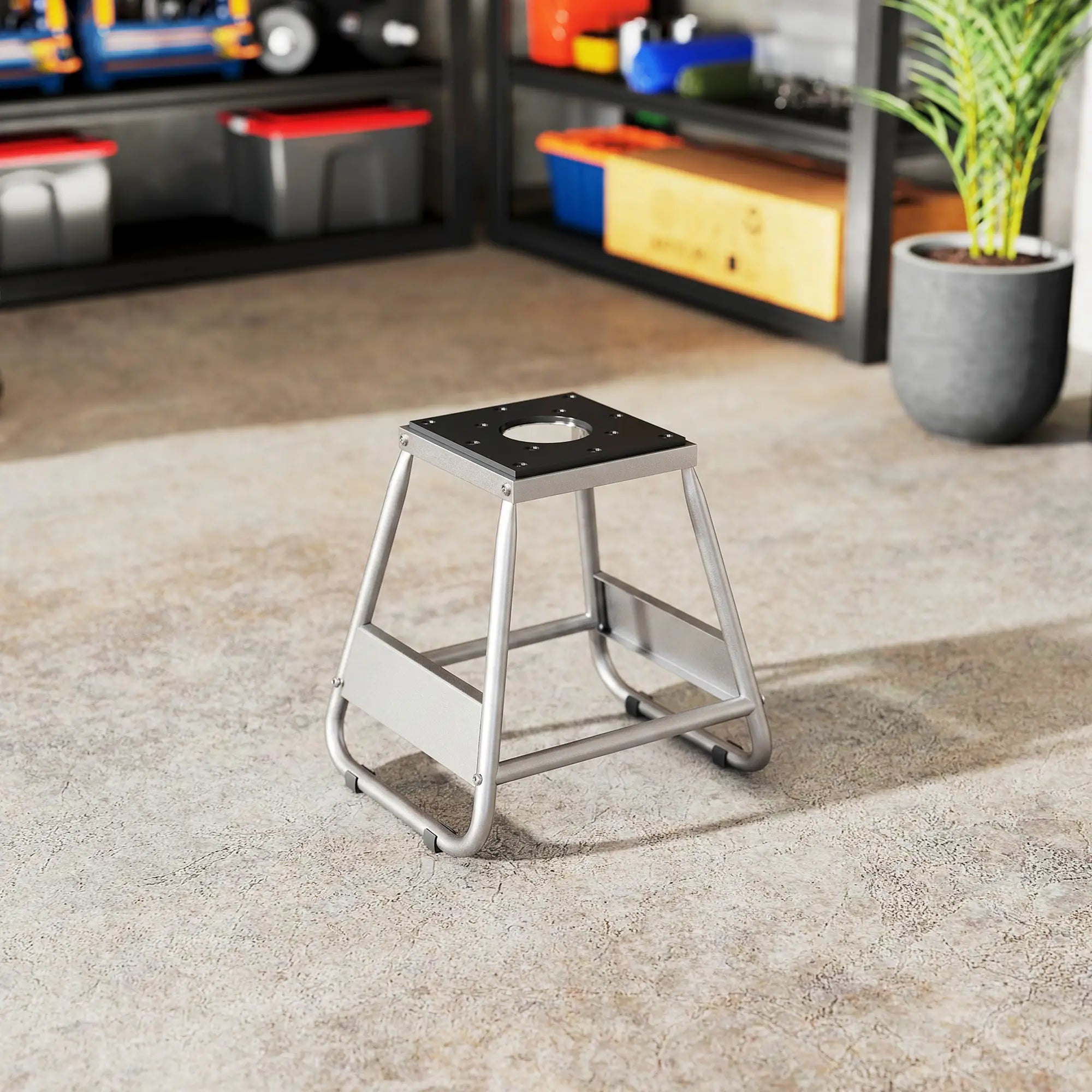 Universal Dirt Bike Stand, 1100 lbs, Detachable, Anti-Skid, Steel, Grey Automotive at Gallery Canada