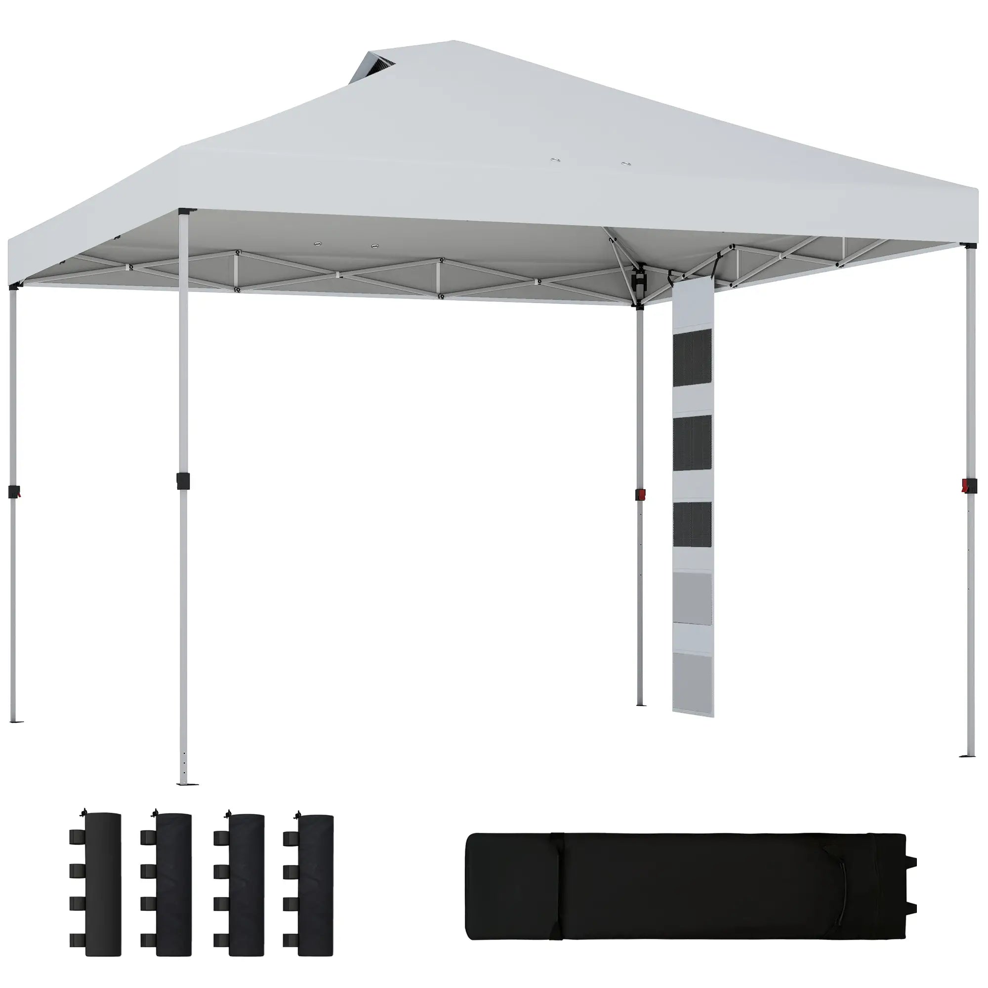 9.6 x 9.6 ft Pop Up Canopy Tent, UPF 50+, Sandbags, Wheeled Bag Pop Up Canopies at Gallery Canada